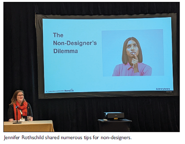 Jennifer Rothschild shared numerous tips for non-designers.