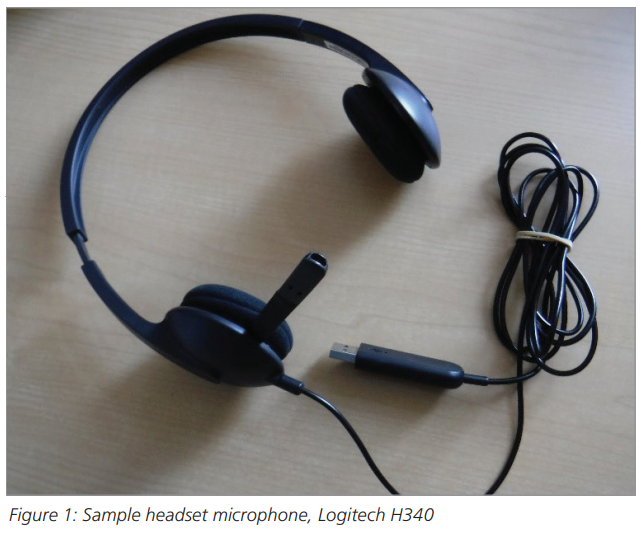 Figure 1: Sample headset microphone, Logitech H340