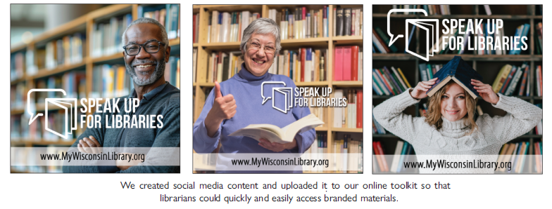 We created social media content and uploaded it to our online toolkit so that librarians could quickly and easily access branded materials.