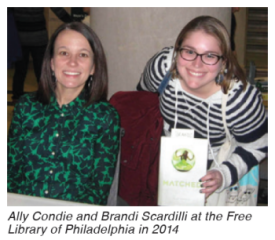 Ally Condie and Brandi Scardilli at the Free Library of Philadelphia in 2014