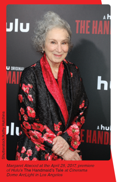 Margaret Atwood at the April 25, 2017 premiere of Hulu's The Handmaid's Tale at Cinerama Dome ArcLight in Los Angeles